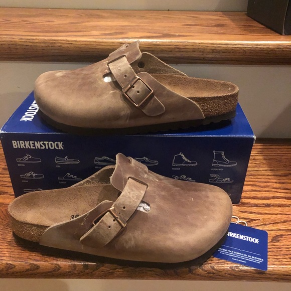 BIRKENSTOCK Boston Clog 38R Habana Brown Oiled Leather Soft Footbed | Clogs, Birkenstock, Leather